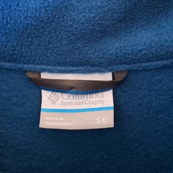 Columbia Mens Steens Mountain Full Zip Fleece Jacket Royal Blue Size 5X - Picture 4 of 4